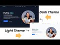 Complete Responsive Portfolio Website using HTML, CSS, JS (Dark & Light Theme)