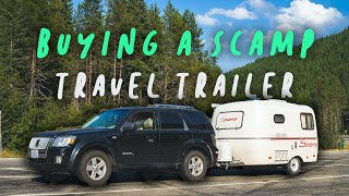 Buying a 13ft Scamp // Travel Trailer Mini Tour // Nathan the Nomad