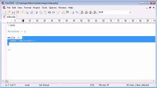 Beginner PHP Tutorial 25 while Loop 1