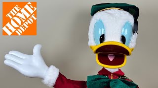 Disney Donald Duck Animatronic 2024 Home Depot Unboxing \u0026 Demo