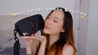 the snapshot dtm all black marc jacobs bag unboxing & review | indonesia✨