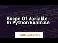 scope of variable in python example