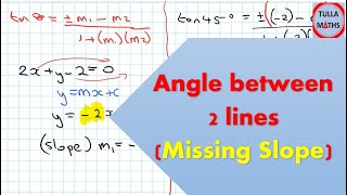 Finding the angle between two lines (missing slope)