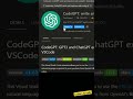 Using chat GPT in VS Code | #02 #chatGPT #vscode #lifehacks#youtubeshorts  #akramovdev#shots