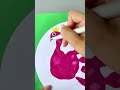 use your palm to print a beautiful flamingo. a simple and fun way to draw to stimulate children