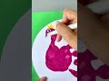 use your palm to print a beautiful flamingo. a simple and fun way to draw to stimulate children