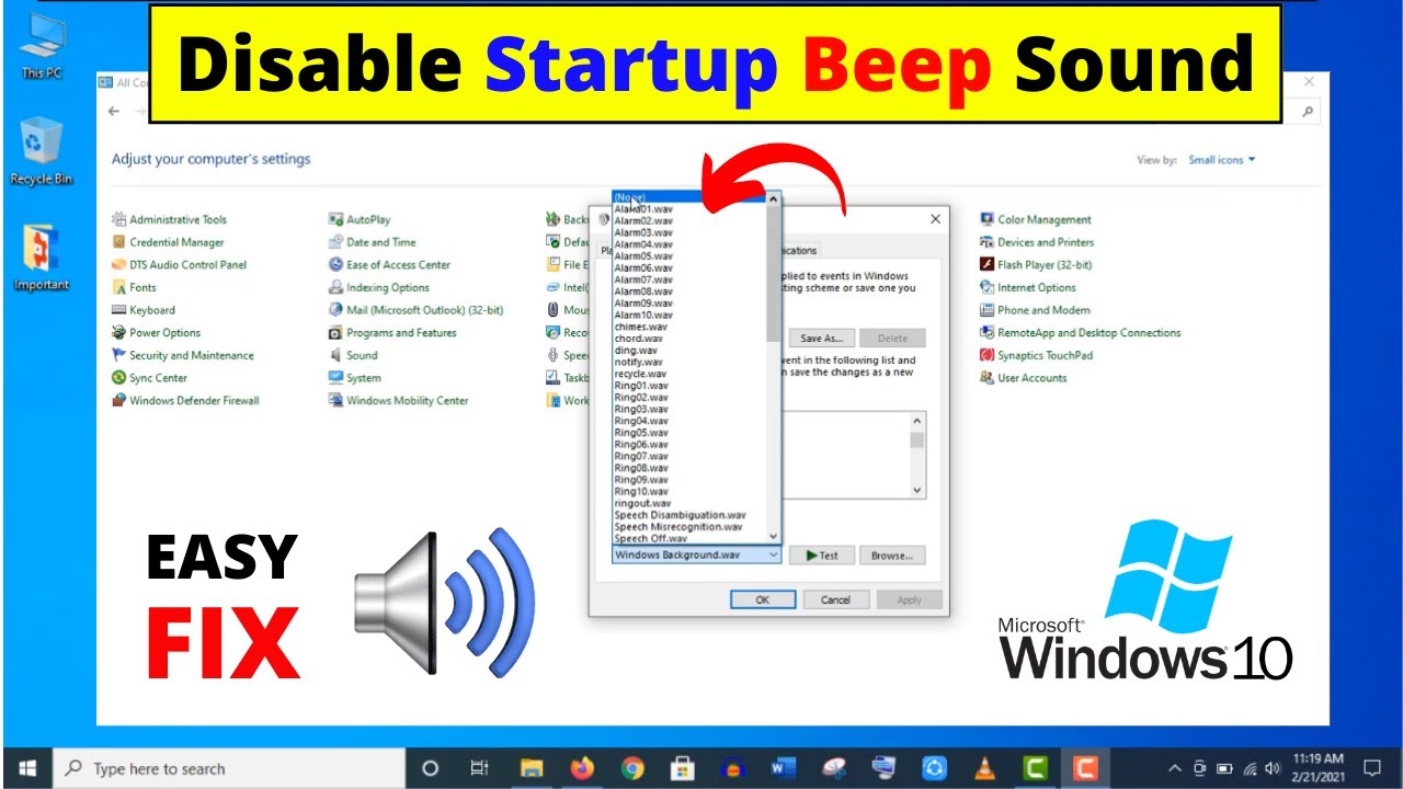 How To Disable Windows Startup Sound And Beep Sound In Windows 10 ...