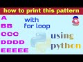 How to print this pattern using for loop in python