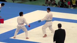 39th All-Japan Karate Championships 2011 men's team Kumite Final(1)