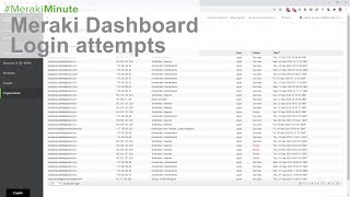 Meraki Dashboard Login Attempts