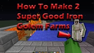 HOW TO MAKE THE 2 BEST IRON GOLEM FARMS | IN MINECRAFT SKYBLOCK SKYREALMS