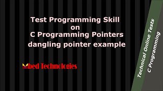 A C Programming question on dangling pointer example
