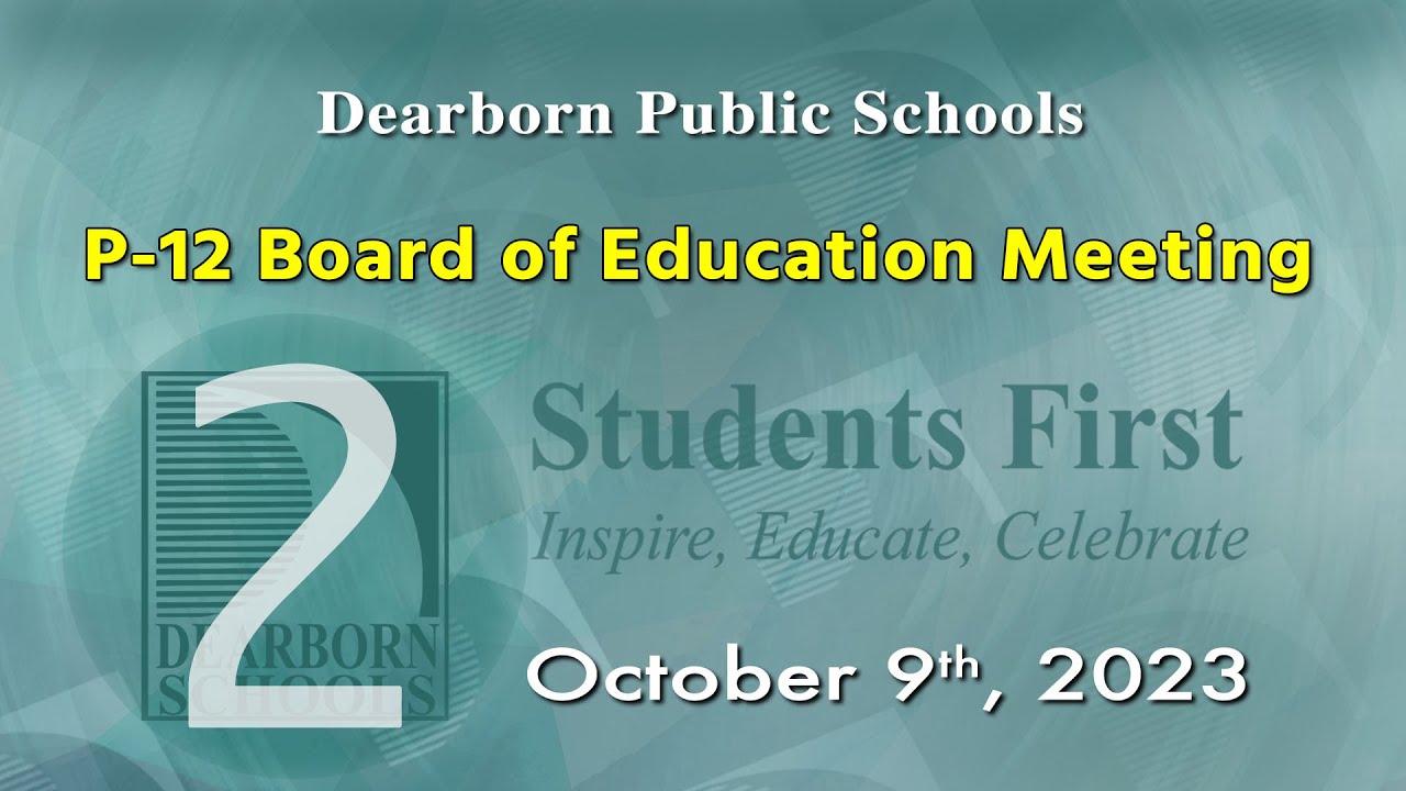 October 9, 2023, P 12 Board Of Education Meeting. Part 2 - YouTube