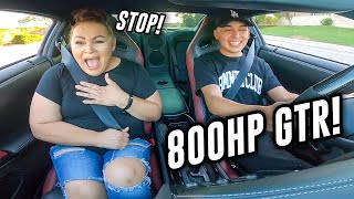 Scaring My Mom In My 800HP GTR!!! *Hilarious*