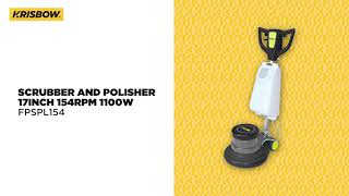 KRISBOW SCRUBBER \u0026 POLISHER 17IN 154RPM 1100W