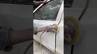 Accident repair car body putty sanding process by the grinder