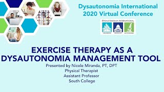 Exercise Therapy as a Dysautonomia Management Tool