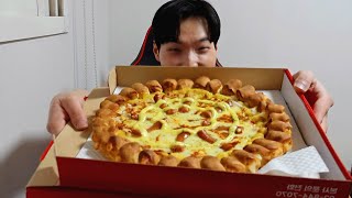 먹방유튜버 복귀합니다. 피자스쿨 직화홀릭바이트 먹방!!  PIZZA MUKBANG