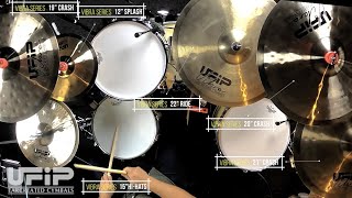 Soundcheck and Showcase - UFiP VIBRA SERIES Splash, Hi-Hats, Crashes, and Ride Cymbal.