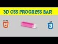 3D CSS Progress Bar | CODERBABA