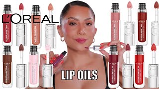 new drugstore lip oils, any good? L'OREAL PLUMP AMIBITION LIP OILS + NATURAL LIGHT SWATCHES