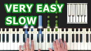 Amélie - piano tutorial easy - Comptine d'un Autre Été SLOW - Yann Tiersen - how to play