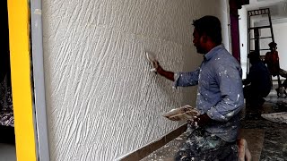 new blade scratcher wall texture design | Wall texture painting ideas
