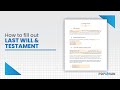 How to Make and Fill Out A Last Will and Testament Online | PDFRun