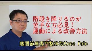 国分寺市、膝関節痛専門整体院Knee Pain　　階段を降り乗るのが苦手な方必見！運動による改善方法