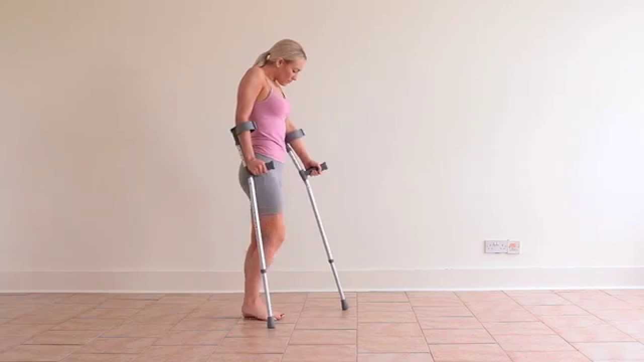 Crutches Walking With Weakness Poor Co Ordination In Both Legs - YouTube