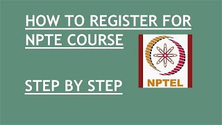 HOW TO REGISTER FOR NPTEL ONLINE COURSE IN 2022 | COURSES BY SWAYAM
