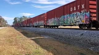 CSX Q-601-10 @ Pollard, AL with 3 Engines \u0026 119 Cars.