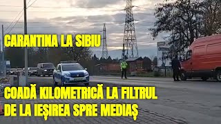 Sibiul in carantina - Aglomerație la ieșirea din Sibiu spre Mediaș