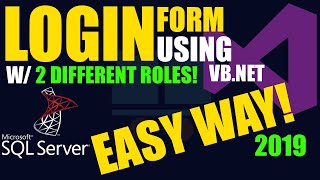 VB.NET 2010 Tutorial: Create a Login Form with Two User Roles | WinForms + SQL Server 2008
