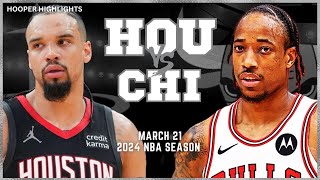 Chicago Bulls vs Houston Rockets  Game Highlights | Mar 21 | 2024 NBA Season