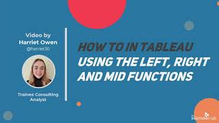 How to in Tableau in 5 mins: Using The Left Right And Mid Functions