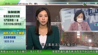 無綫10:00一小時新聞 TVB NEWS｜2022年5月1日｜五一勞動節全球多地有示威集會｜美國堪薩斯州東南受龍捲風吹襲至少四人受傷｜葉劉淑儀稱23條立法毋須憂觸發移民潮