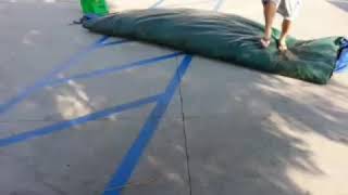 Jumper life: Actual Speed World Record 13x13 inflatable bounce house jumper roll up job
