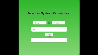 Simple Number System Conversion App in JavaScript