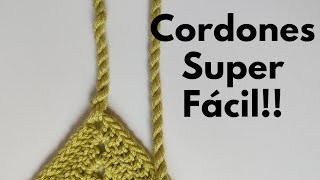 Tutorial para hacer cordones. #crochet #ganchillo #cordon