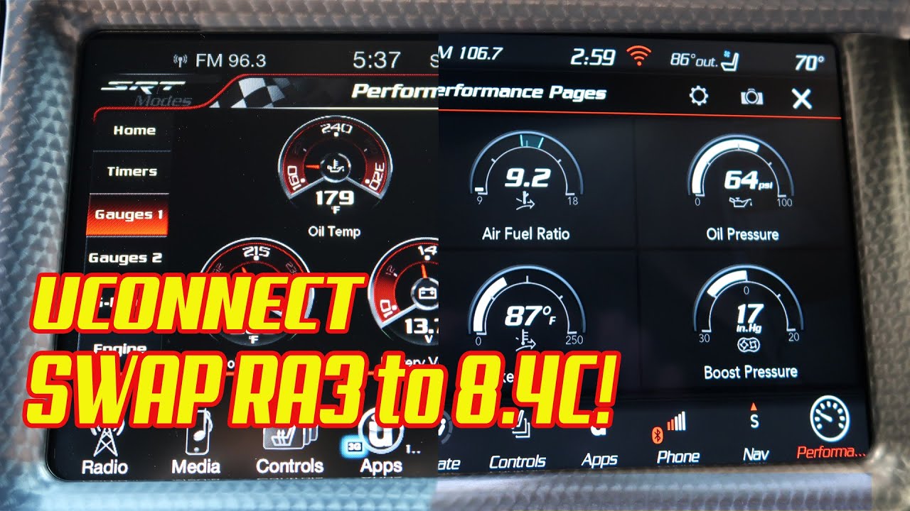 Uconnect 8.4 Swap Upgrade Speedy's Garage - YouTube