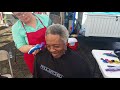 Haircut for Ronnie Lyons, US Navy Vet at Vetfest 2017