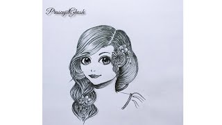How to draw a girl face easy for beginners/Drawing a girl draw so cute#shorts