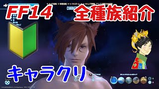 【FF14】種族紹介,キャラクタークリエイトのやり方【初心者】【ファイナルファンタジー14】