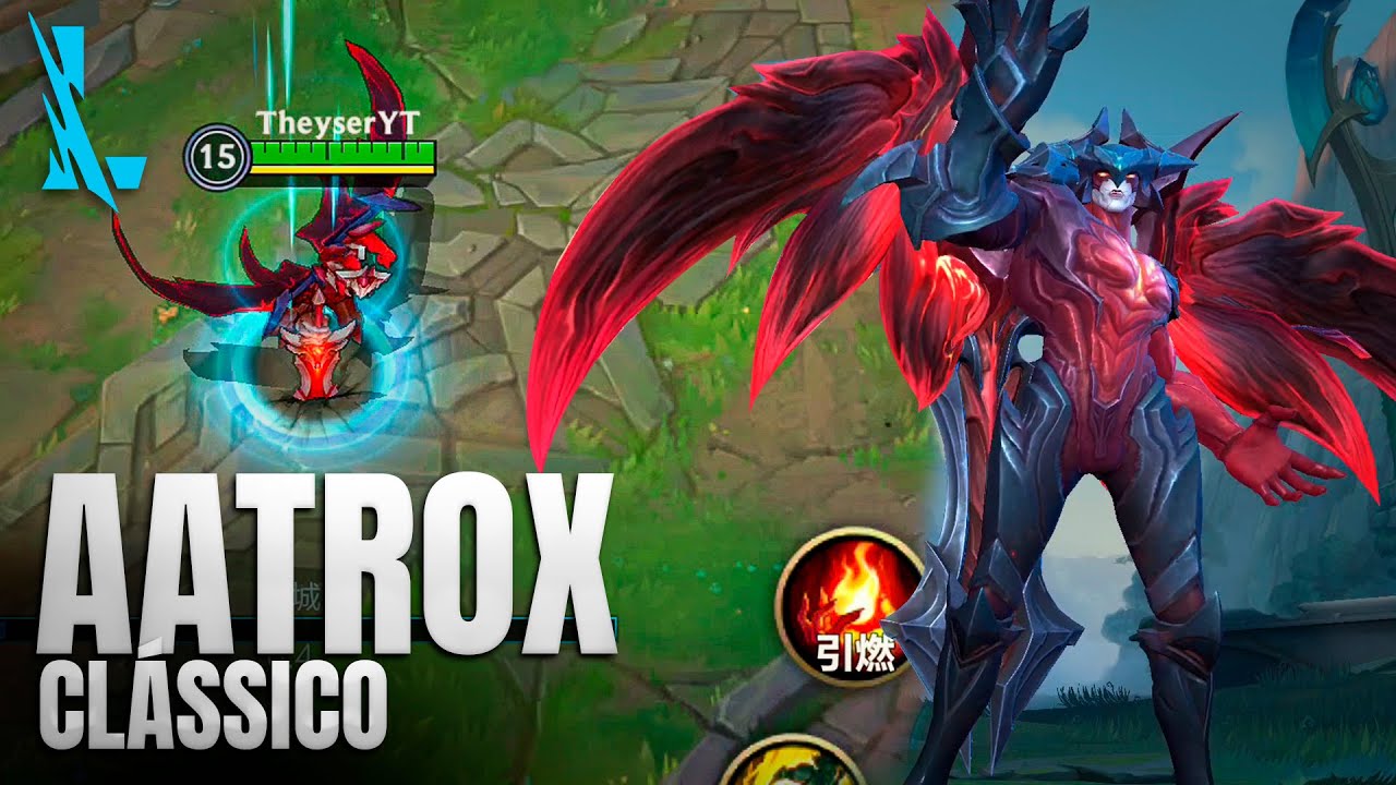 AATROX CLÁSSICO WILD RIFT, PRÉVIA DE SKIN - YouTube