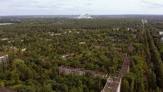 aerial view of pripyat ghost town with chernobyl n 2021 09 22 17 25 55 utc