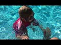 fintan and hazel in the pool