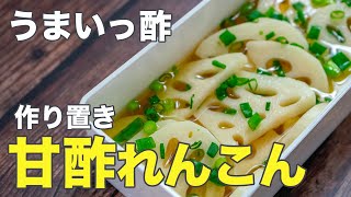 【れんこんの甘酢漬け】さっぱり美味しいっ酢！疲労回復・中性脂肪を下げる作り置きおかず