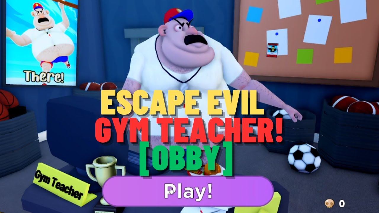 Escape Evil Gym Teacher Obby Roblox Robloxindonesia Robloxgames