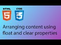 HTML & CSS 2020 Tutorial 21 - Arranging content using float and clear